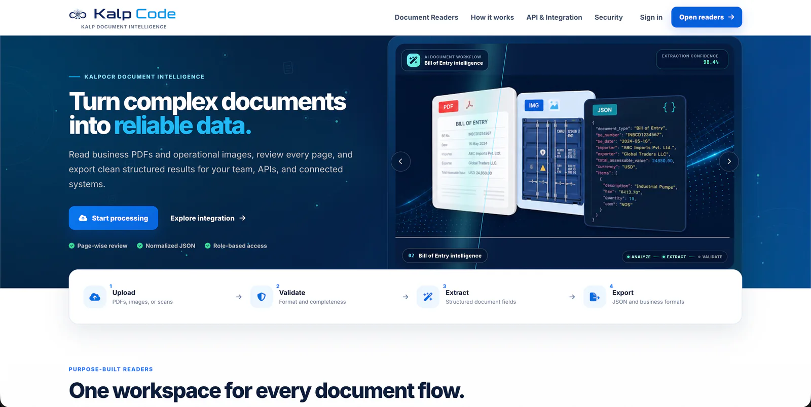 AI-Kalp OCR dashboard preview